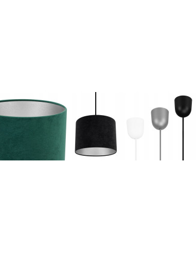 Lampa wisząca MEDIOLAN w butelkowej zieleni – eleganckie oświetlenie do biura i nowoczesnych wnętrz, regulowana wysokość.