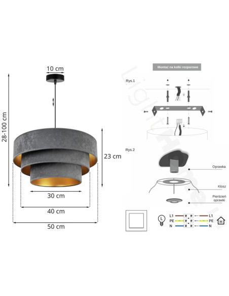 Lampa wisząca Mediolan – elegancka kaskadowa lampa w welurze, regulowana wysokość, idealna do salonu i biura.