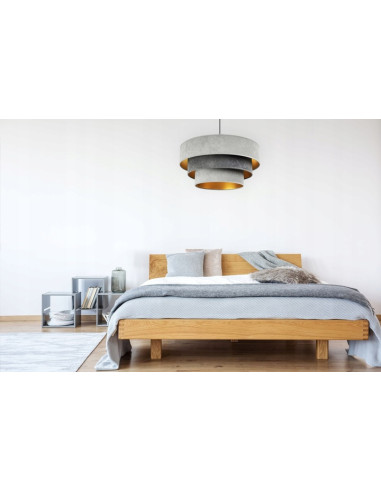 Lampa sufitowa MEDIOLAN - nowoczesny design w kształcie pól ryżowych, idealna do jadalni, salonu i biura w odcieniach szarości.