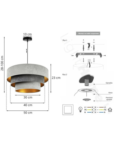 Lampa sufitowa MEDIOLAN - nowoczesny design w kształcie pól ryżowych, idealna do jadalni, salonu i biura w odcieniach szarości.