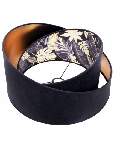 Lampa wisząca MEDIOLAN z liściastym wzorem w eleganckiej czerni – nowoczesne oświetlenie do wnętrz tropikalnych