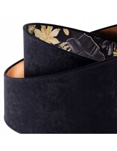 Lampa wisząca MEDIOLAN z liściastym wzorem w eleganckiej czerni – nowoczesne oświetlenie do wnętrz tropikalnych