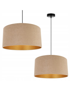 Lampa wisząca MEDIOLAN z mosiężnymi detalami, czarna konstrukcja, idealna do nowoczesnych aranżacji wnętrz 2