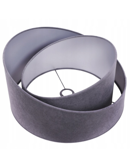 Lampa wisząca Mediolan z podwójnym abażurem szarym - elegancka, regulowana, idealna do nowoczesnych wnętrz.