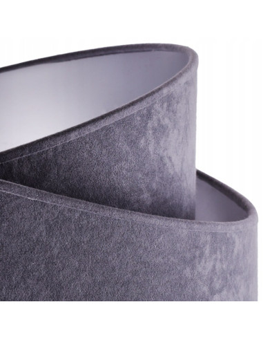 Lampa wisząca Mediolan z podwójnym abażurem szarym - elegancka, regulowana, idealna do nowoczesnych wnętrz.