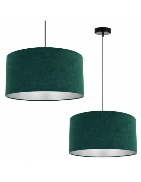 Elegancka lampa wisząca Mediolan 60W butelkowa zieleń - stylowe oświetlenie do sypialni, biura i salonu.