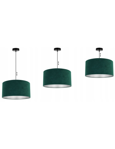 Elegancka lampa wisząca Mediolan 60W butelkowa zieleń - stylowe oświetlenie do sypialni, biura i salonu.