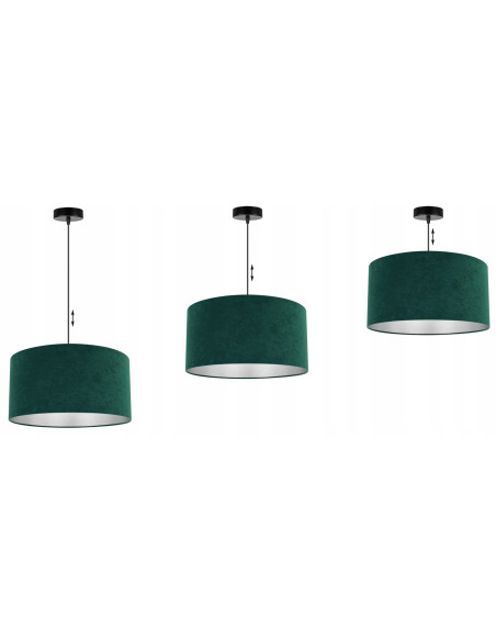 Elegancka lampa wisząca Mediolan 60W butelkowa zieleń - stylowe oświetlenie do sypialni, biura i salonu.