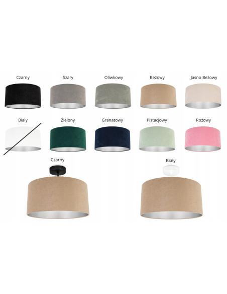 Elegancka lampa wisząca MEDIOLAN z welurowym abażurem – Nowoczesne oświetlenie do każdego wnętrza