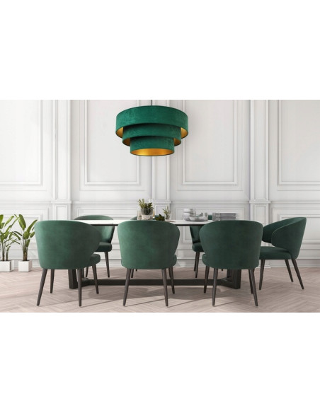 Lampa wisząca MEDIOLAN w nowoczesnym stylu z regulowanym kaskadowym kloszem, dostępna w różnych kolorach.