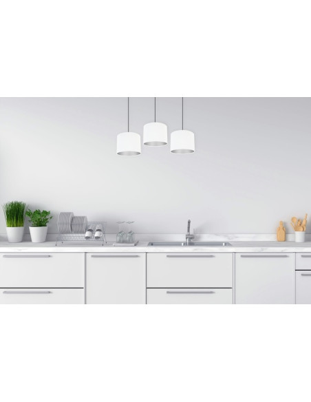 Nowoczesna Lampa Wisząca Mediolan z Trzema Welurowymi Abażurami Zielona - Elegancki Element Oświetleniowy do Wnętrz