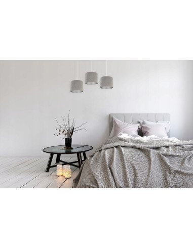 Nowoczesna Lampa Wisząca Mediolan z Trzema Welurowymi Abażurami Zielona - Elegancki Element Oświetleniowy do Wnętrz