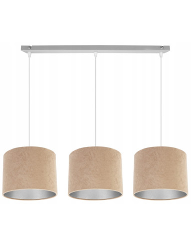 Nowoczesna Lampa Wisząca Mediolan z Trzema Welurowymi Abażurami Zielona - Elegancki Element Oświetleniowy do Wnętrz