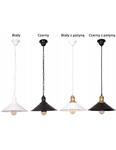Lampa wisząca RENO - stylowy kapelusz idealny do kuchni, salonu i biura, dostępna w eleganckich kolorach.