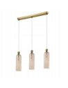 Elegancka lampa wisząca PIEGA 3 w kolorze bursztynowym - stylowe oświetlenie do salonu, jadalni i biura