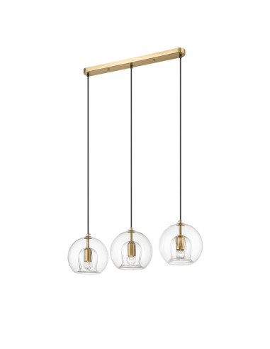 Lampa sufitowa ARETTE 3-punktowa w złotym kolorze - elegancka iluminacja do nowoczesnych wnętrz