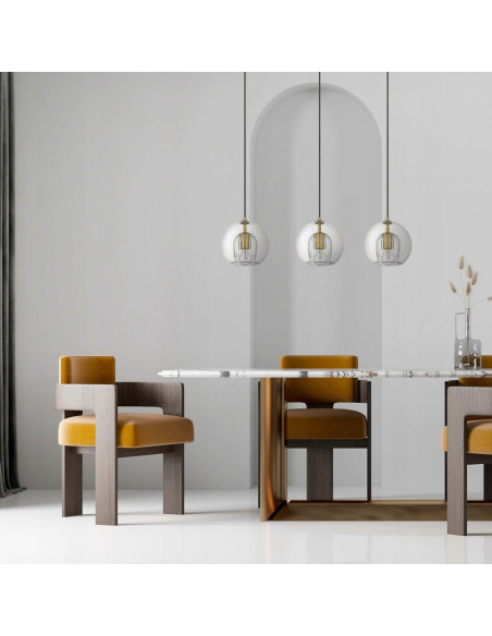 Lampa sufitowa ARETTE 3-punktowa w złotym kolorze - elegancka iluminacja do nowoczesnych wnętrz