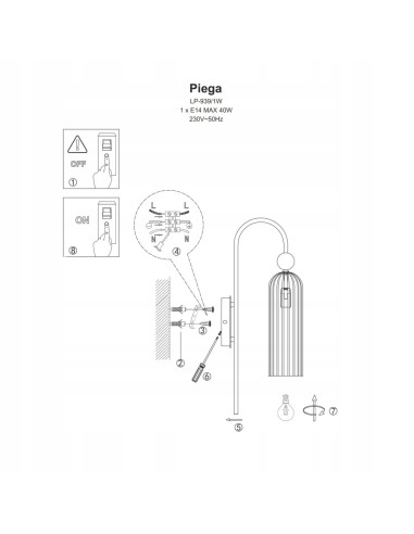 Lampa sufitowa PIEGA - biała z złotym stelażem, elegancki element nowoczesnego wystroju wnętrz