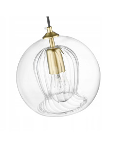 Lampa wisząca ARETTE w stylu glamour z szklanym kloszem - elegancka dekoracja do różnych wnętrz 2