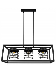 Lampa wisząca loftowa RASTI CAGE z regulacją wysokości – elegancja do biura, salonu i sypialni. 2