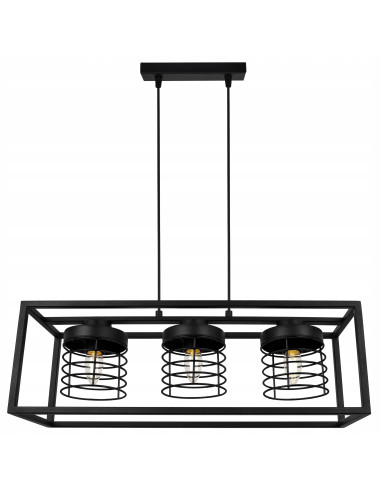 Lampa wisząca loftowa RASTI CAGE z regulacją wysokości – elegancja do biura, salonu i sypialni.