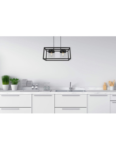 Nowoczesna lampa wisząca RASTI w chromie – regulowana doświetlenie dla młodzieżowych wnętrz i stylu loftowego.