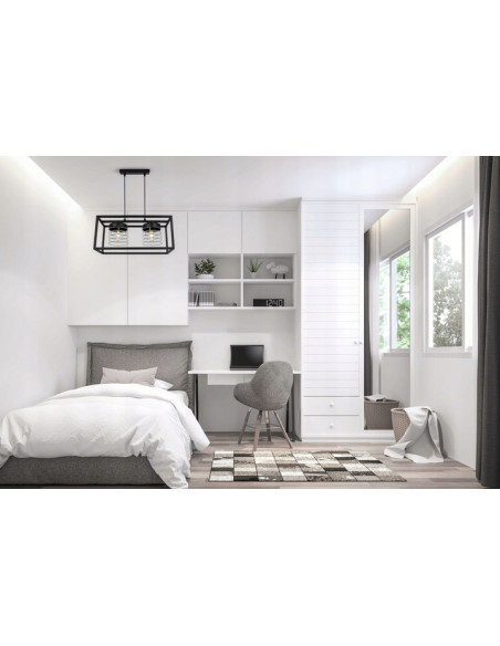 Nowoczesna lampa wisząca RASTI w chromie – regulowana doświetlenie dla młodzieżowych wnętrz i stylu loftowego.