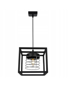 Lampa wisząca RASTI CAGE w stylu industrialnym, chromowany klosz, regulowana, eleganckie oświetlenie do każdego wnętrza 2