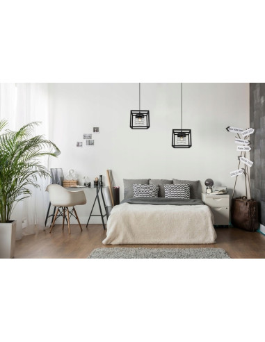 Lampa wisząca RASTI CAGE w stylu industrialnym, chromowany klosz, regulowana, eleganckie oświetlenie do każdego wnętrza