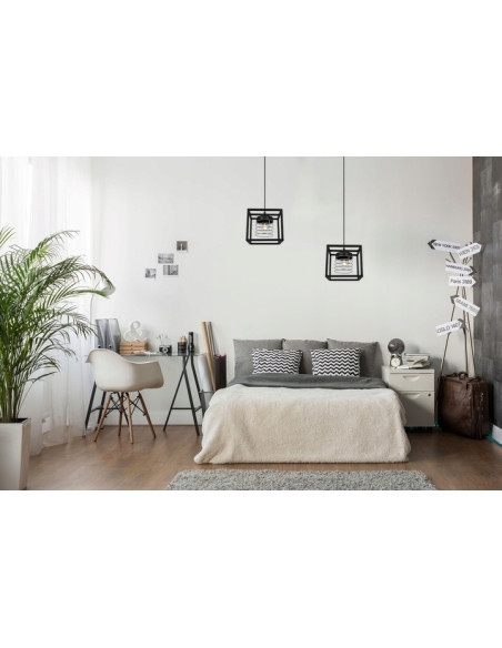 Lampa wisząca RASTI CAGE w stylu industrialnym, chromowany klosz, regulowana, eleganckie oświetlenie do każdego wnętrza