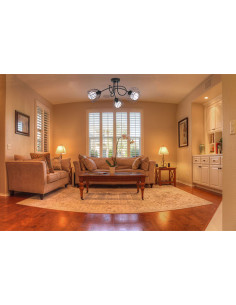 Lampa sufitowa EDISON w czerni z koszyczkowymi kloszami - Stylowe oświetlenie do kuchni, jadalni i salonu 2