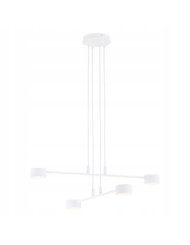 Lampa sufitowa MODUS 4 WHITE - nowoczesne 4-ramienne oświetlenie do salonu, sypialni i biura w eleganckim białym kolorze