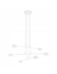 Nowoczesny żyrandol MODUS 6 WHITE - elegancki metalowy żyrandol do sypialni i salonu z 6 punktami świetlnymi 2