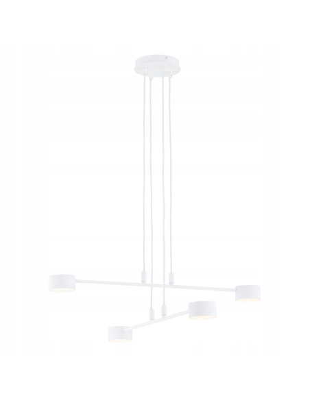Lampa sufitowa MODUS 4 WHITE - nowoczesne 4-ramienne oświetlenie do salonu, sypialni i biura w eleganckim białym kolorze