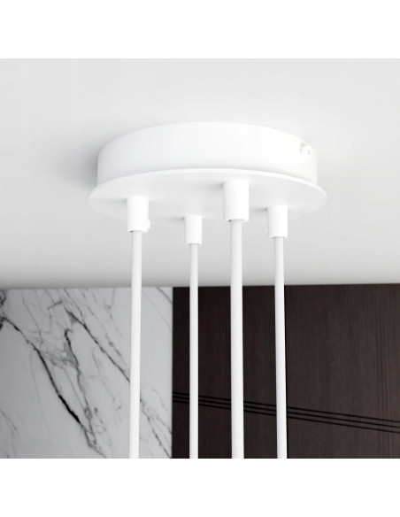 Lampa sufitowa MODUS 4 WHITE - nowoczesne 4-ramienne oświetlenie do salonu, sypialni i biura w eleganckim białym kolorze
