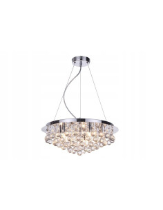 Lampa Glamour LOONA z Kryształowymi Kloszami i Chromowanym Wykończeniem, Eleganckie Oświetlenie do Wnętrz
