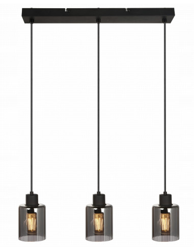 Lampa wisząca Valerie - nowoczesne eleganckie oświetlenie w czerni do salonu, biura i jadalni