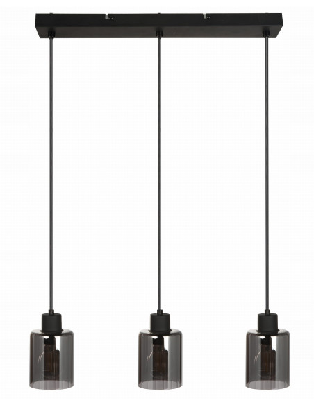 Lampa wisząca Valerie - nowoczesne eleganckie oświetlenie w czerni do salonu, biura i jadalni