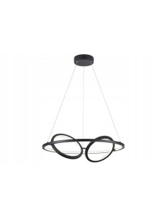 Lampa wisząca Gilian w matowej czerni z futurystycznymi pierścieniami - elegancja do nowoczesnych wnętrz