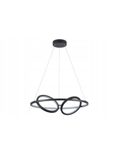 Lampa wisząca Gilian w matowej czerni z futurystycznymi pierścieniami - elegancja do nowoczesnych wnętrz 2