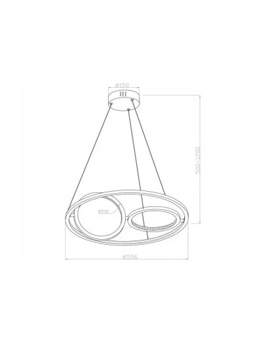 Lampa wisząca Gilian w matowej czerni z futurystycznymi pierścieniami - elegancja do nowoczesnych wnętrz