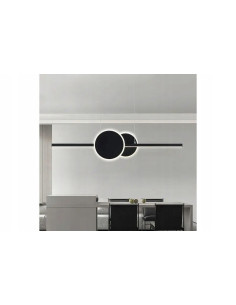 Lampa wisząca Gendra - minimalistyczna lampa LED w czarnym macie do nowoczesnych wnętrz, 120 cm, 1840 lm 2