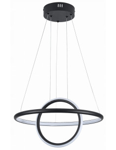 Lampa sufitowa Gravity LED okrągła, matowa czerń, nowoczesne oświetlenie do biura i domu, 36W, 2880 lm 2