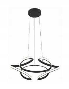 Lampa wisząca LED Narida - nowoczesne oświetlenie z geometrycznym kształtem, czarne, 3200 lm, idealne do wnętrz