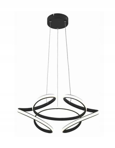 Lampa wisząca LED Narida - nowoczesne oświetlenie z geometrycznym kształtem, czarne, 3200 lm, idealne do wnętrz