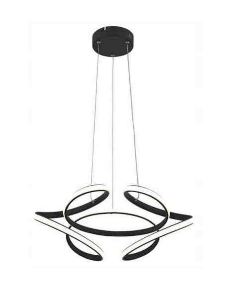 Lampa wisząca LED Narida - nowoczesne oświetlenie z geometrycznym kształtem, czarne, 3200 lm, idealne do wnętrz