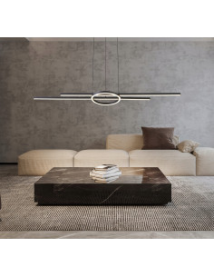 Nowoczesna Lampa Wisząca Xandra z Okrągłym Ringiem - Stylowe Oświetlenie Minimalistyczne do Wnętrz 2