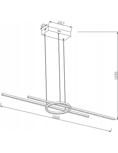 Nowoczesna Lampa Wisząca Xandra z Okrągłym Ringiem - Stylowe Oświetlenie Minimalistyczne do Wnętrz