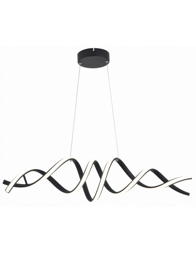 Lampa wisząca QUOTO w minimalistycznym stylu z dynamicznym wzorem spirali - nowoczesne oświetlenie do wnętrz.