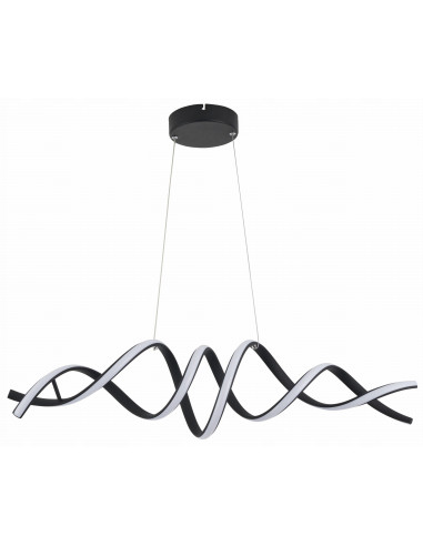 Lampa wisząca QUOTO w minimalistycznym stylu z dynamicznym wzorem spirali - nowoczesne oświetlenie do wnętrz.